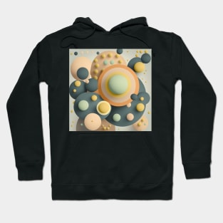 3D Circles ! overlapping muted colors in abstract form of polka dots design Hoodie